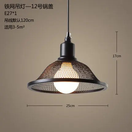 Retro loft birdcage chandelier in creative minimalist iron - vue 16 sur 18