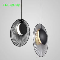 Modern black metal pendant light for interiors