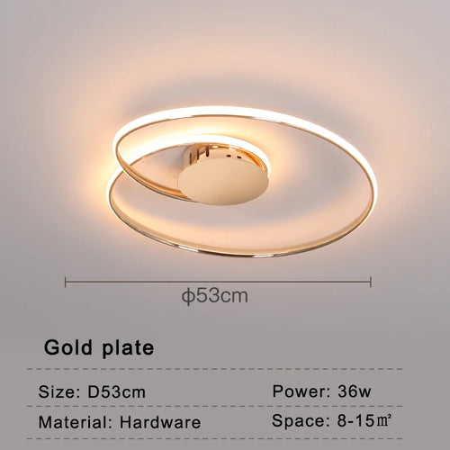 Modern LED ceiling light for elegant interior decor - vue 10 sur 10