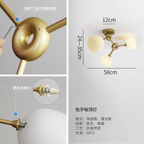 luxury ceiling light modern creative minimalist design for interior lighting - vue 5 sur 6