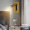 Multifunction LED wall light with built-in USB charger