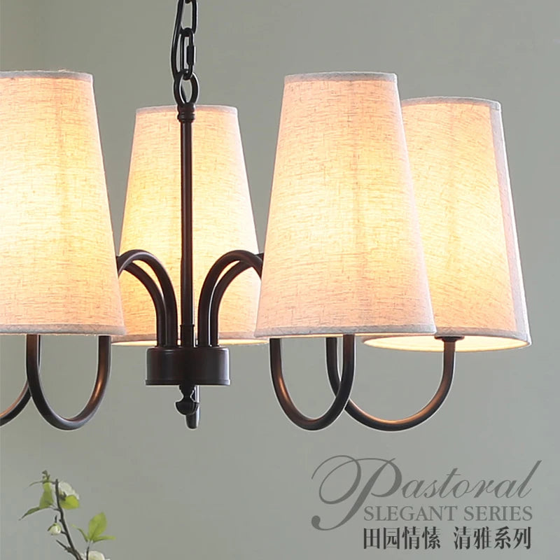 Modern retro fabric chandelier for elegant interiors