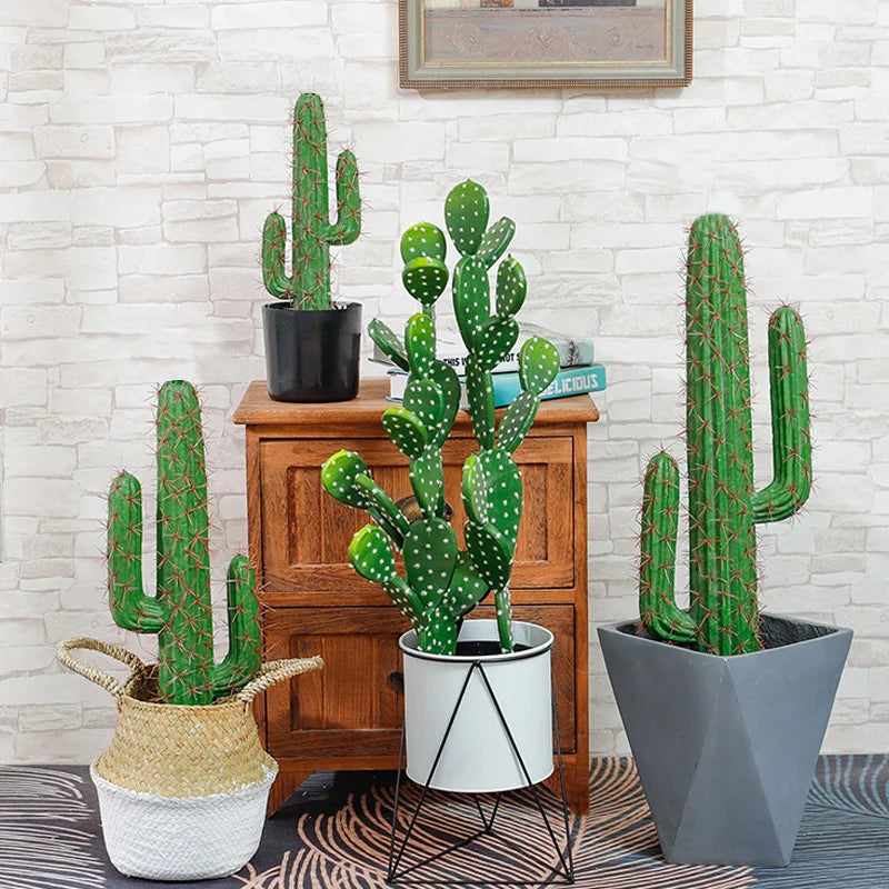 Decorative artificial cactus for modern tropical decor