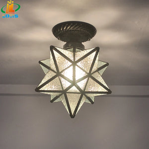 Modern star ceiling light pentagram design for hallway or entrance