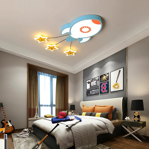 Modern LED ceiling light for interior, contemporary style and warm atmosphere - vue 6 sur 9