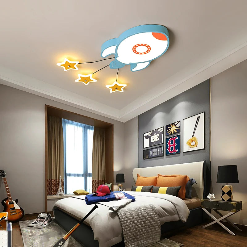 Modern LED ceiling light for interior, contemporary style and warm atmosphere - vue 6 sur 9