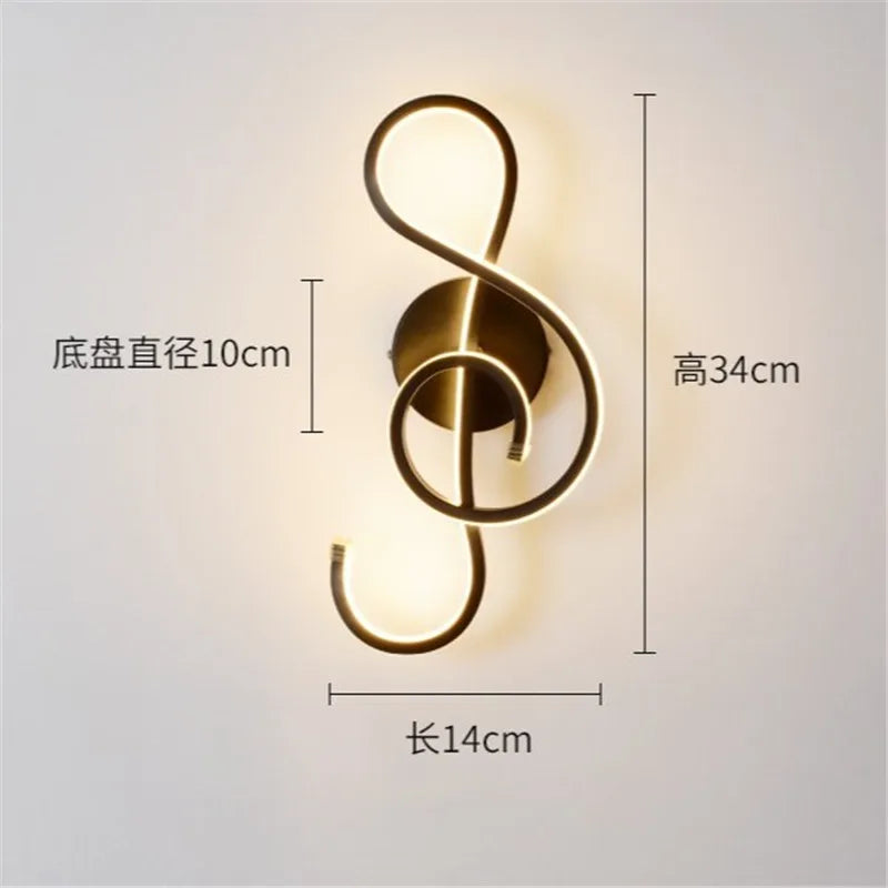 LED wall light in music clef shape - vue 5 sur 8
