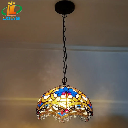 Tiffany style dragon petal chandelier for interior decoration - vue 6 sur 6
