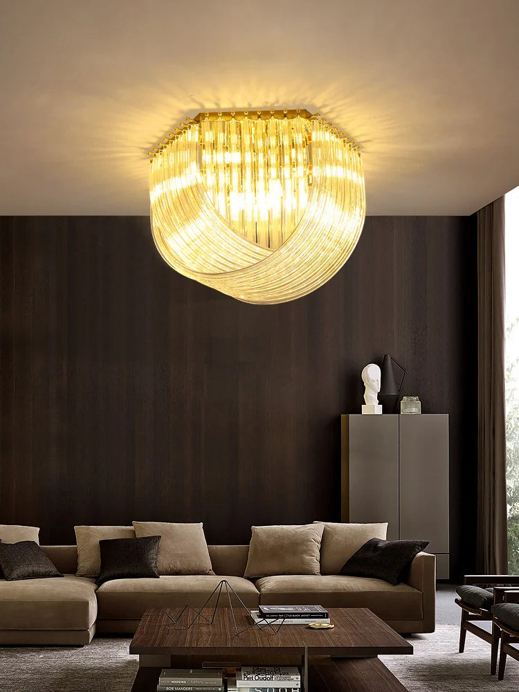 Contemporary chrome and silver hanging chandelier for modern lighting - vue 6 sur 15