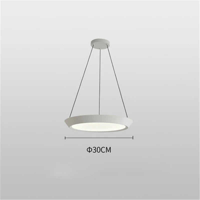 Modern round LED pendant light for decorative indoor lighting