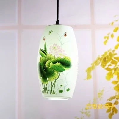 Chinese ceramic pendant light - vue 10 sur 30