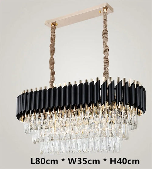 Modern crystal pendant chandelier for elegant interiors - vue 10 sur 9