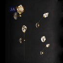 Postmodern copper and crystal LED wall light