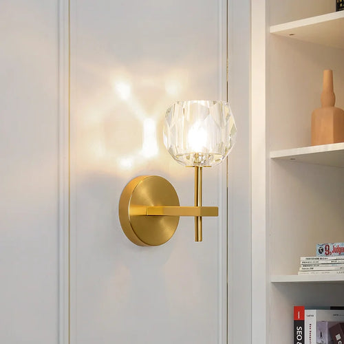 Minimalist Nordic crystal wall light modern design indoor lighting - vue 3 sur 8