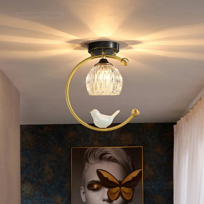 Nordic style crystal LED ceiling light modern decorative lighting