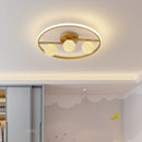 designer ceiling light in black and gold metal with white ball for modern interiors