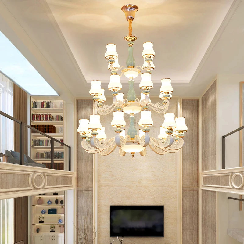 Modern ceramic chandelier for elegant indoor lighting