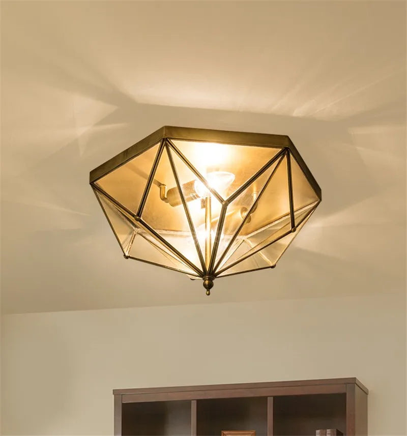 Elegant vintage ceiling light for a modern and cosy interior - vue 3 sur 6
