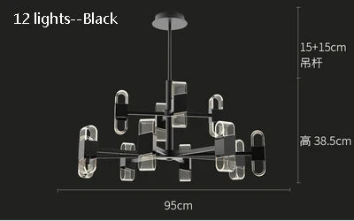 Luxury designer chandelier for elegant Nordic lighting