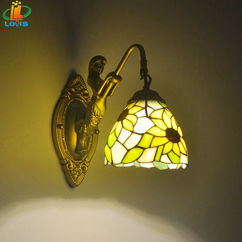 Tiffany style mermaid wall light with elegant design - vue 10 sur 13
