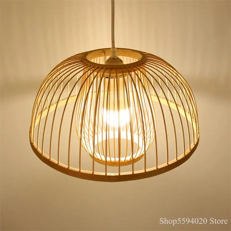 Chinese wooden pendant light with LED design for Japanese restaurant