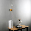 Modern LED wall light with clear glass lampshade