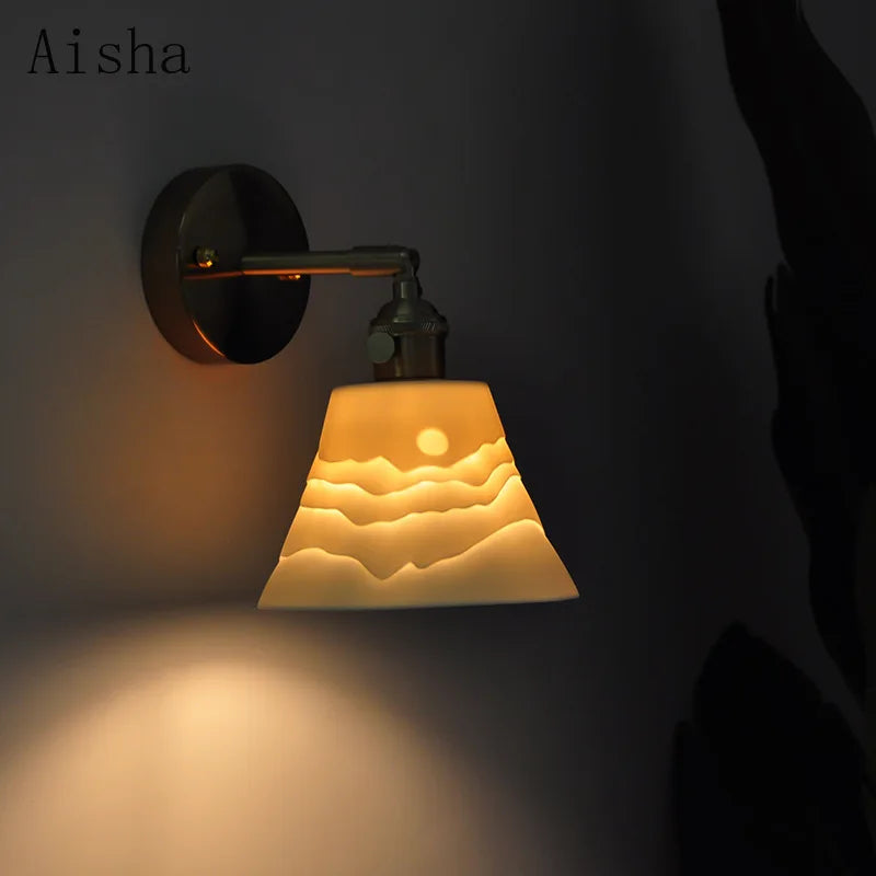 Modern ceramic double shade pendant light for interior decoration - vue 4 sur 7