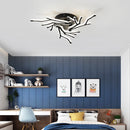 Modern multi-arm chandelier with remote control in aluminium and acrylic