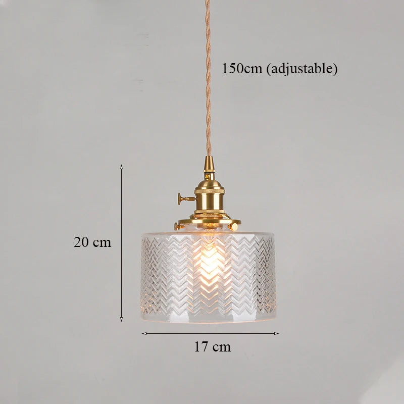 Minimalist Japanese glass pendant light creative design chandelier - vue 10 sur 15