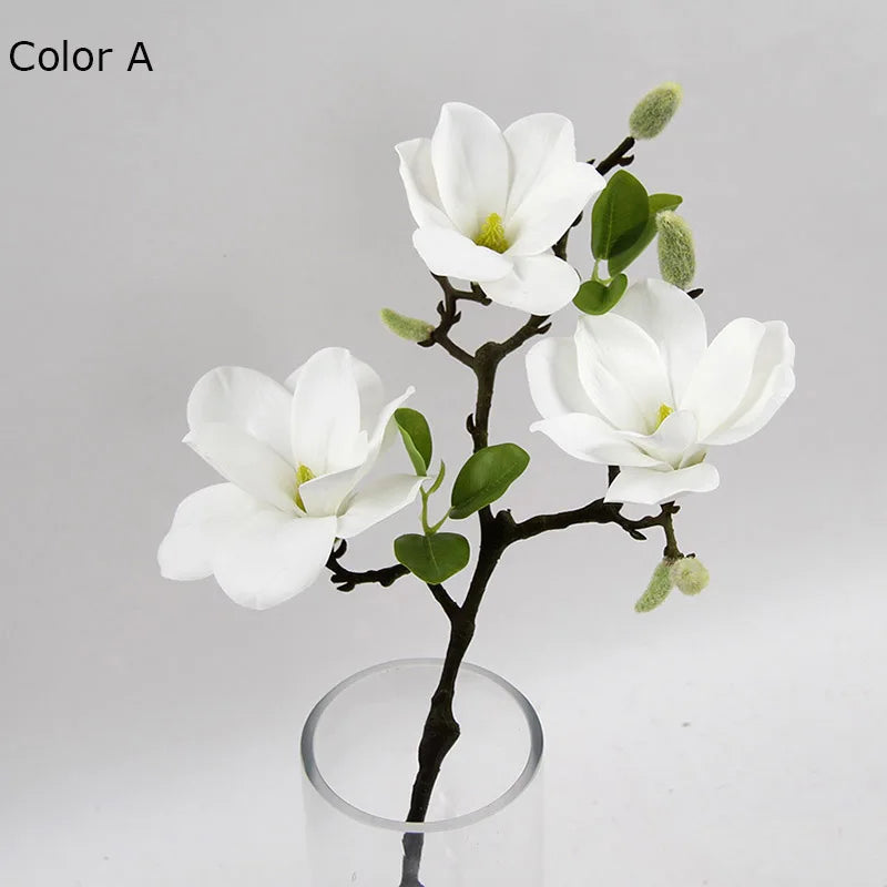Artificial magnolia flower heads for wedding and party decoration