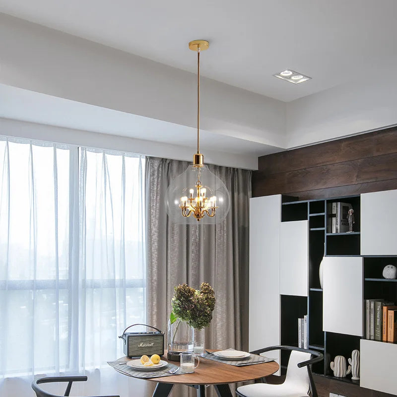 Glass chandeliers for loft and restaurant decor - vue 4 sur 6