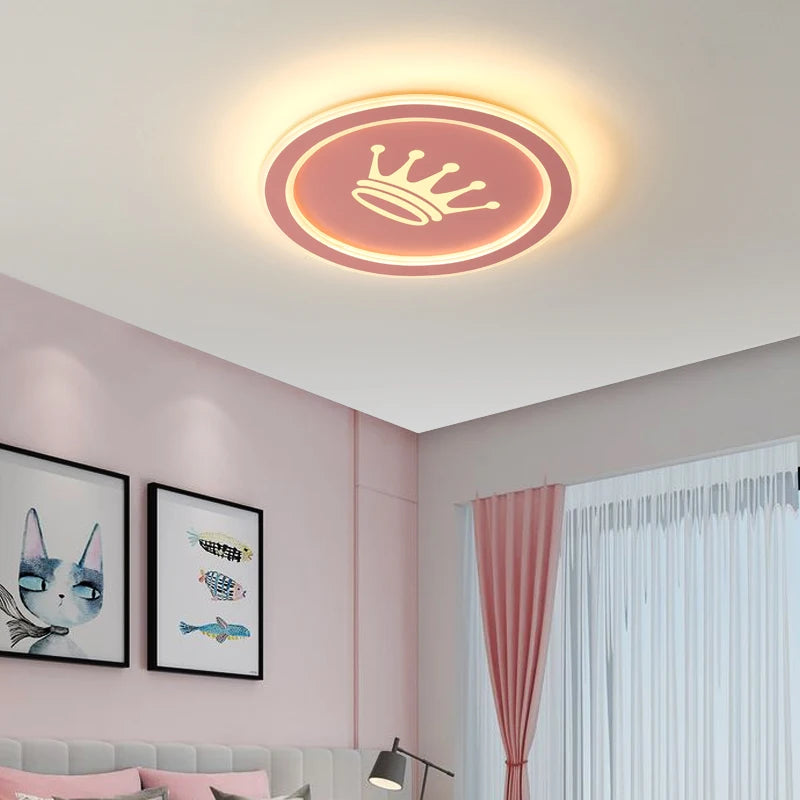 Modern LED ceiling lights with crown pattern for home decoration