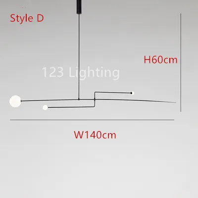 Modern black metal pendant light for contemporary interiors - vue 13 sur 14