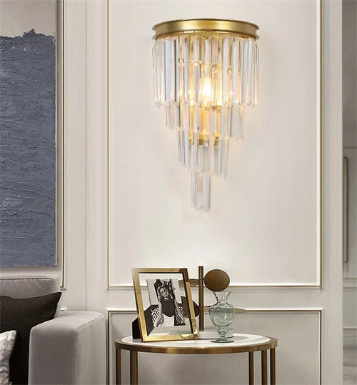 Nordic crystal wall light for modern indoor decor - vue 6 sur 6