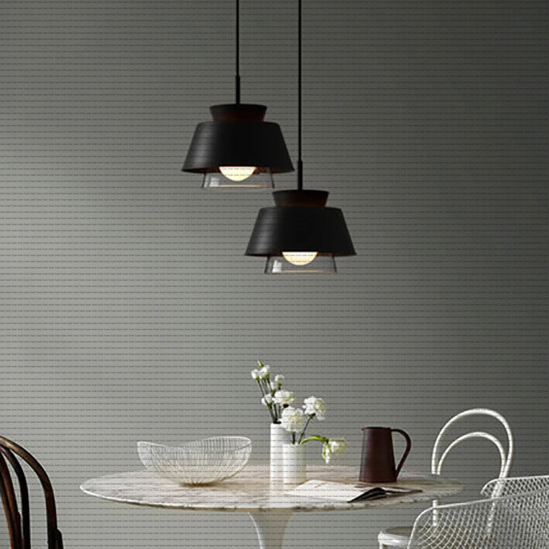 modern iron glass pendant light nordic style industrial decoration