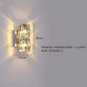 Modern crystal wall light elegant star decor for interiors