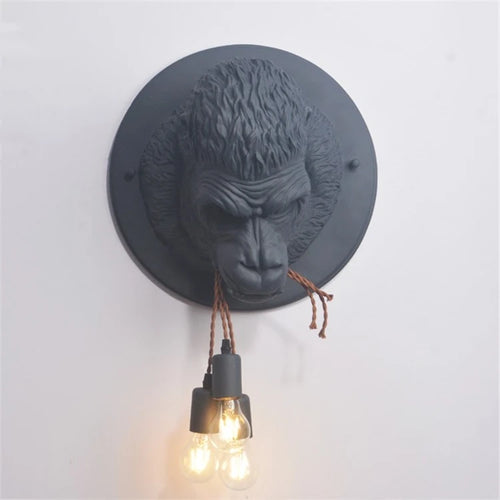 Nordic decorative wall light with quirky gorilla designs - vue 8 sur 7