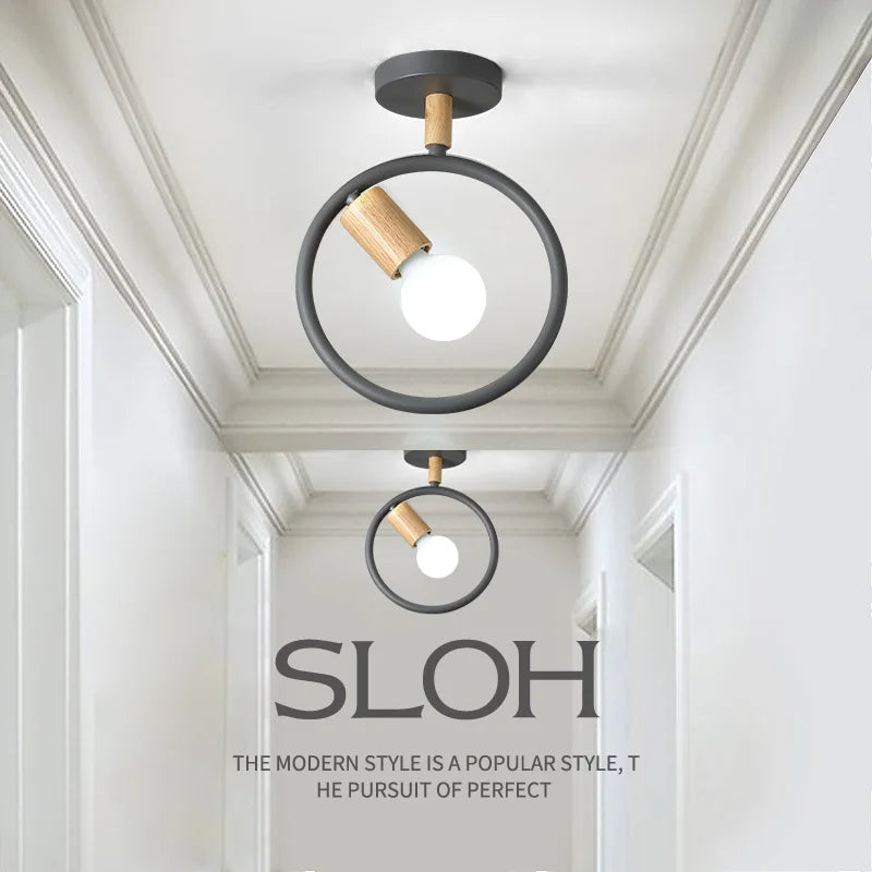 Simple Nordic ceiling light for corridor and staircase