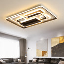 Modern wrought iron and acrylic LED ceiling light for interior decor