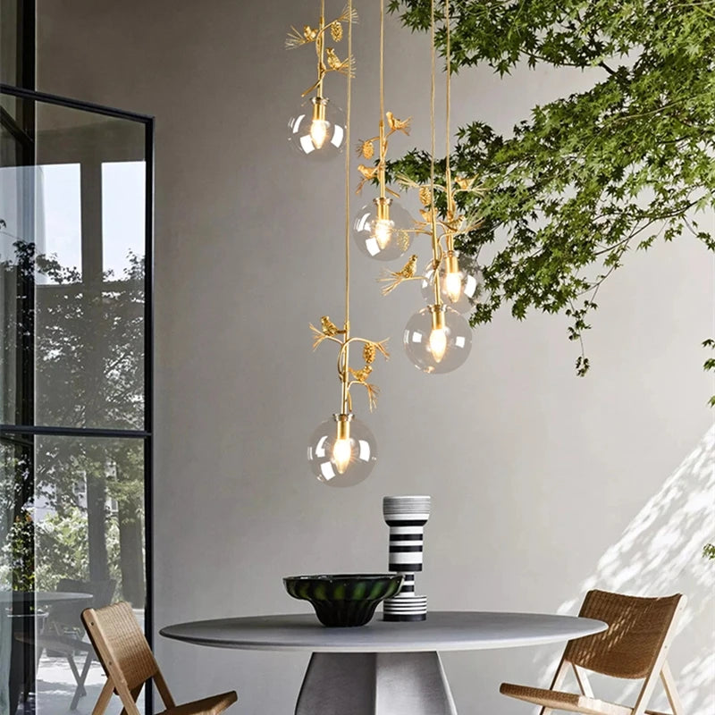 Modern glass pendant light for elegant interiors - vue 4 sur 15