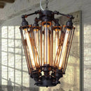 Industrial 8 head pendant light Loft American steampunk lamp cafe dining room iron chain pendant light vintage bar pendant light