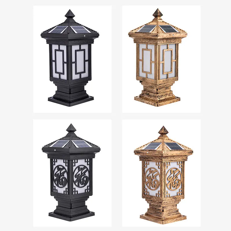 Decorative solar LED lamp for garden and outdoor
