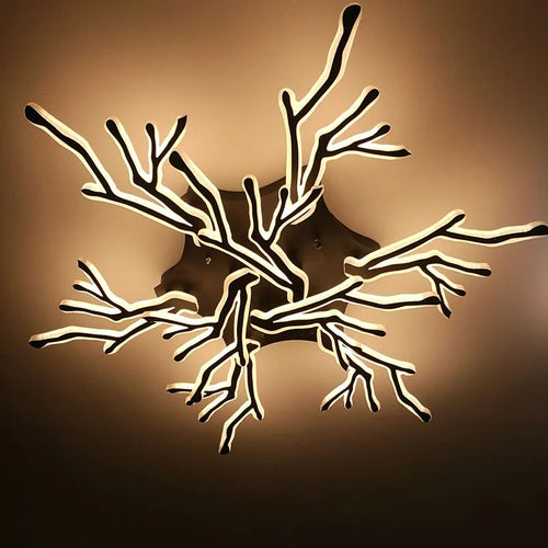 Modern multi-arm chandelier with remote control in aluminium and acrylic - vue 5 sur 11