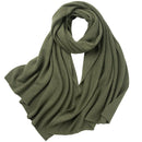 Elegant knitted cashmere scarf with fringes for winter
