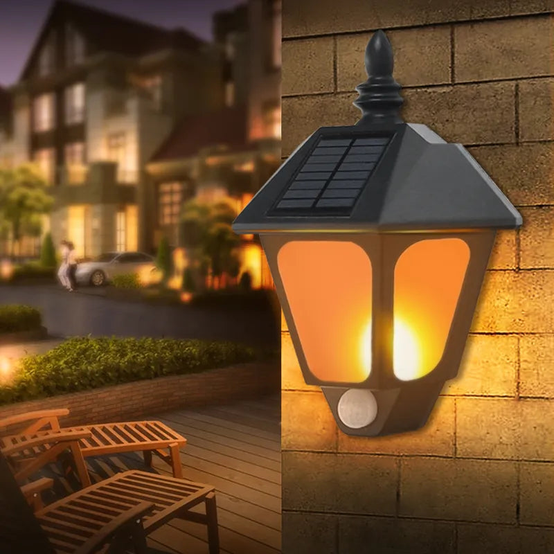 Outdoor solar LED wall light with sensor for garden and security LPL269