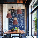 Concrete LED pendant light for vintage and loft style