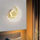 LED star and moon wall light for interior decoration