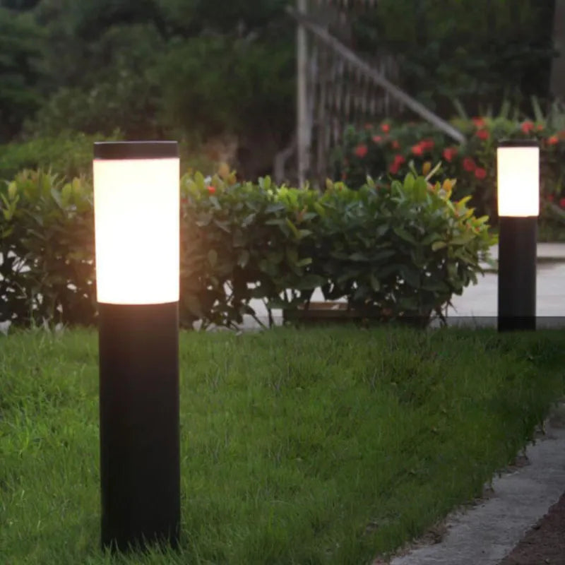 Modern outdoor stainless steel LED lamp