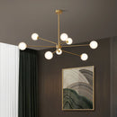 Nordic wrought iron chandelier in modern sputnik style