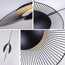 Modern black metal pendant light for interiors